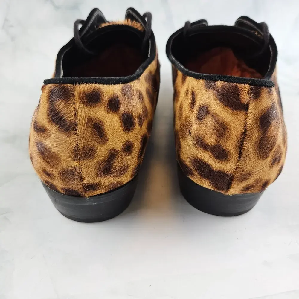 Marc Fisher Ltd. Women's Finna Pointed Toe‎ Derby, leopard print, size 7.5
